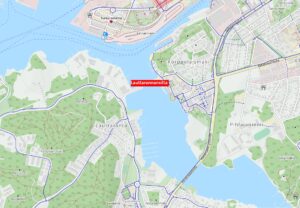 karttakuva lauttarannansillan paikasta
