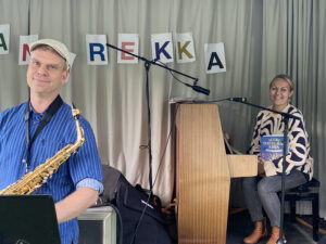 Jukka Lempa ja Saara Hamalisto esiintyvat 14.8.2024 Kuva Tuuli Lempa